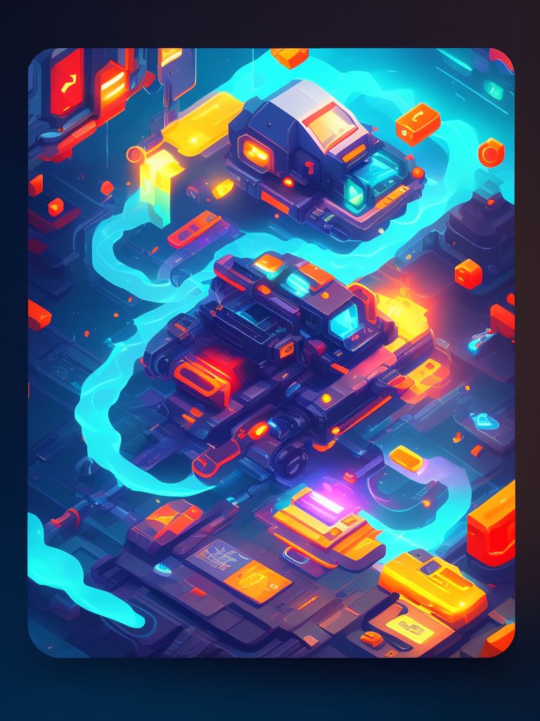 cyberhunter: mobile game art for background