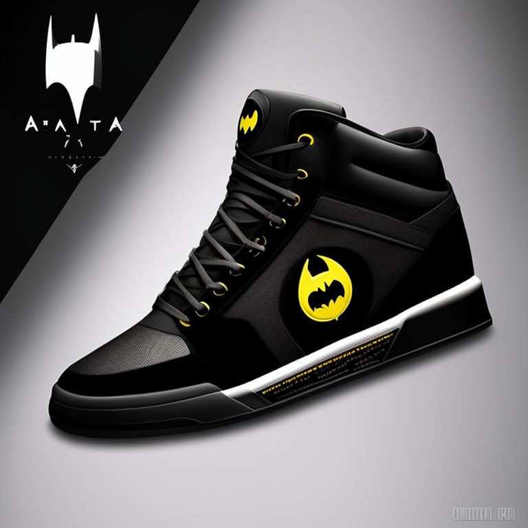pastel-skunk778: Polo Extra High Top Batman Shoes in Polo Style with batman  logo paper tag hanging off of the shoe like a price tag