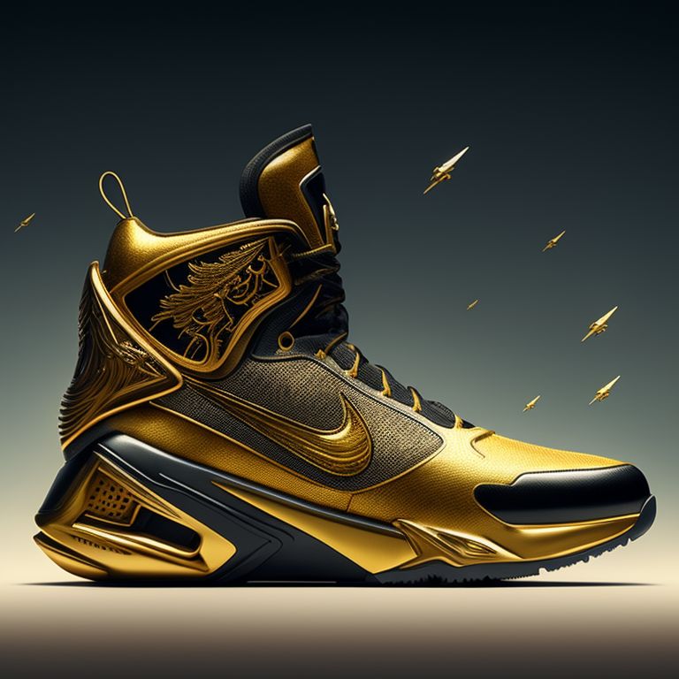 Nike store shoes golden