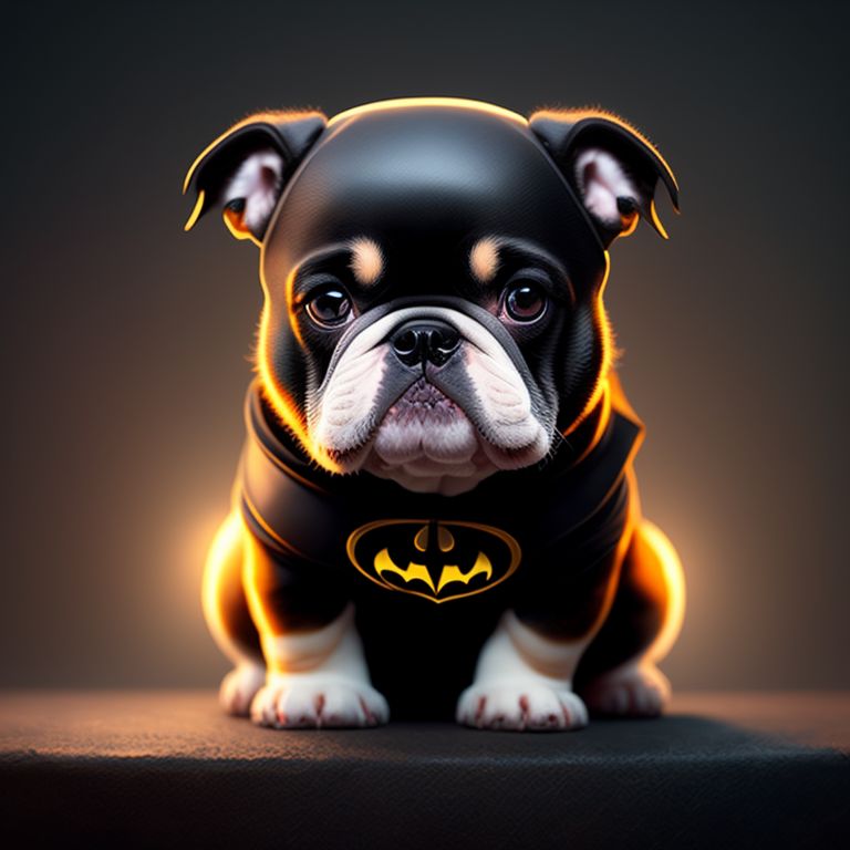 late-chough57: a bulldog wearing a batman suit