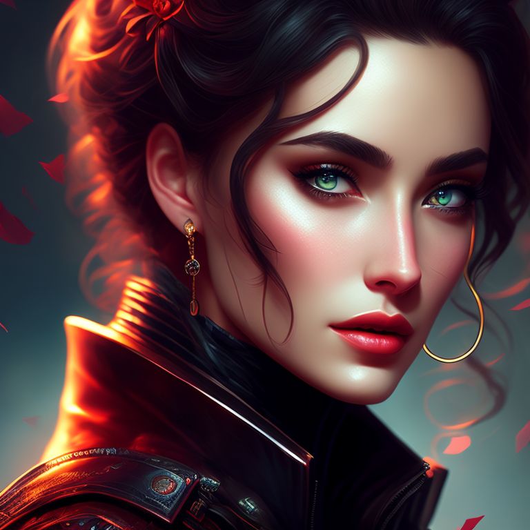 ArtStation - Portrait of the Tangerine Girl