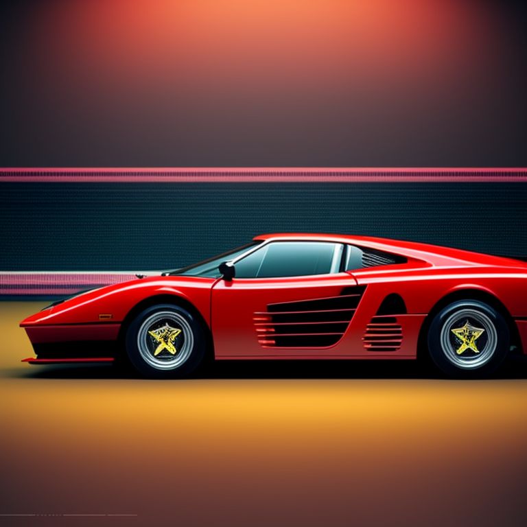 Frorider: Ferrari Testarossa 8 bit style
