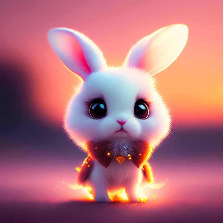 cute white bunny