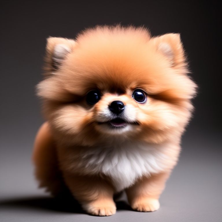 tedious-rook581: very cute, a big pink Pomeranian dog, brown eyes ...