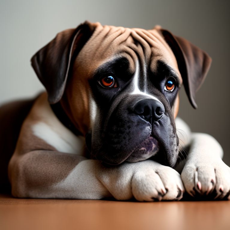 Grey Boxer Dog
