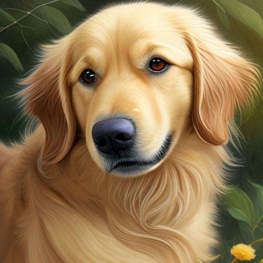 Golden retriever hot sale oil painting