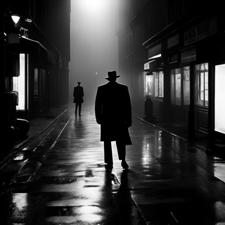 addison: In a 1950's film-noir movie, the camera pans across a dimly ...