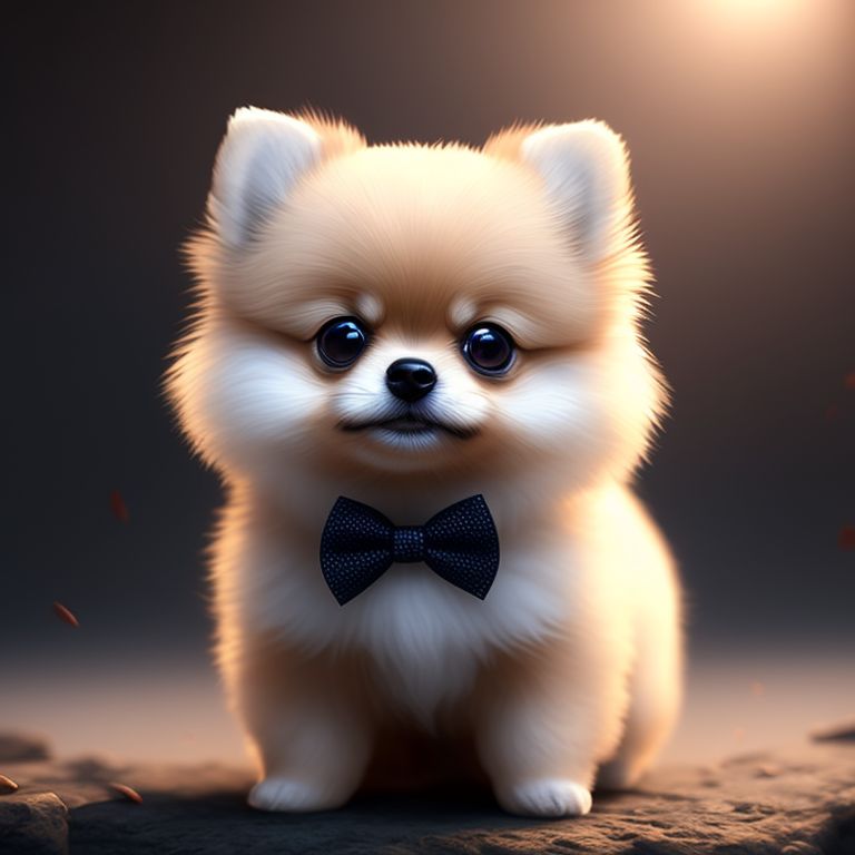 Pomeranian 2024 with bow