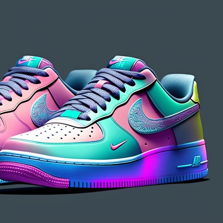 fhumu: Nike Air Force One highly detailed volumetric light colors