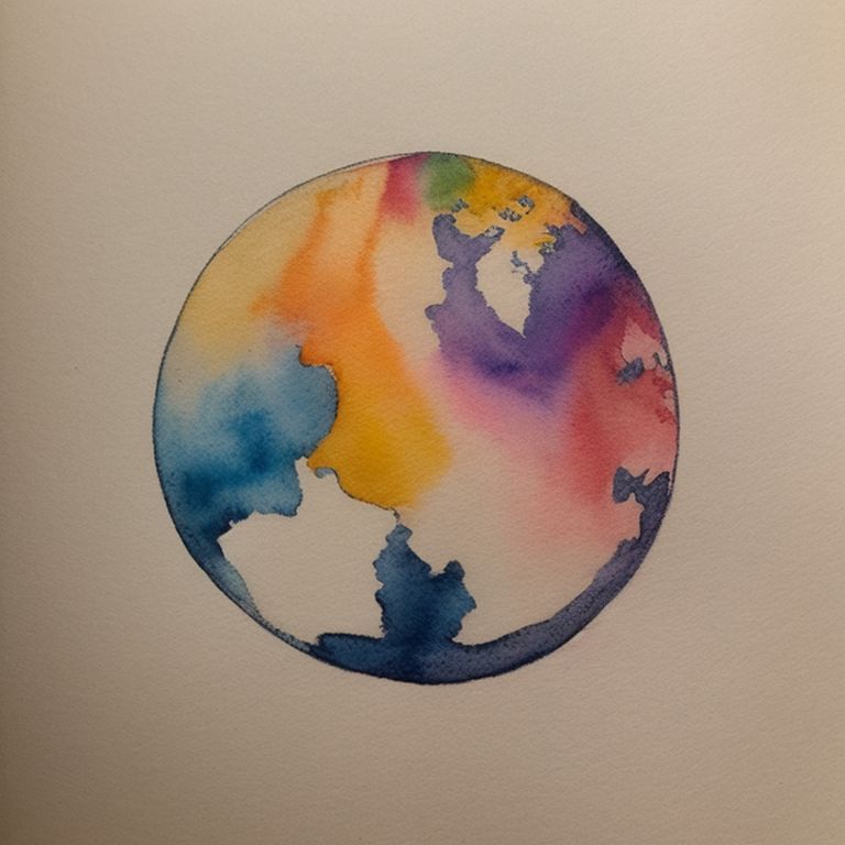 abstract globe sketch
