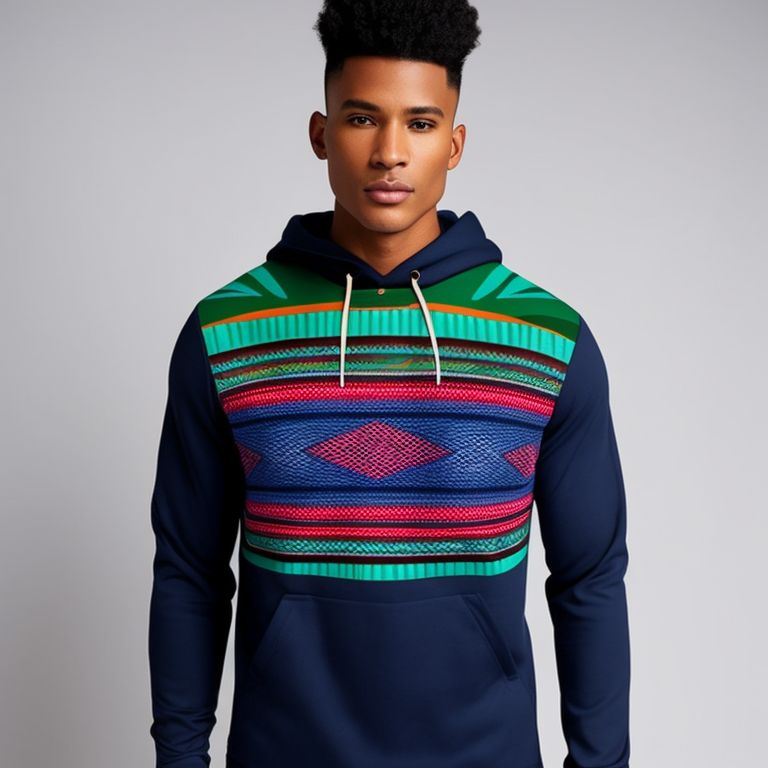 Navajo print online hoodie