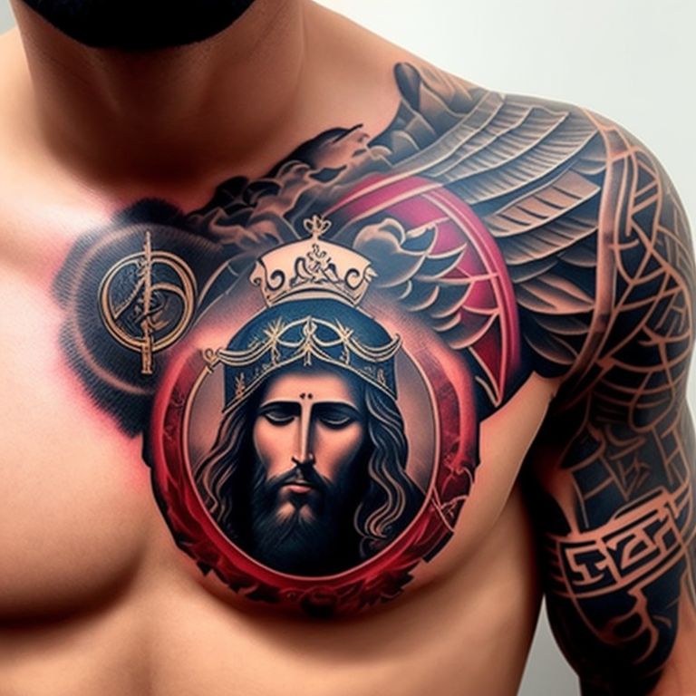 jesus vs devil tattoo