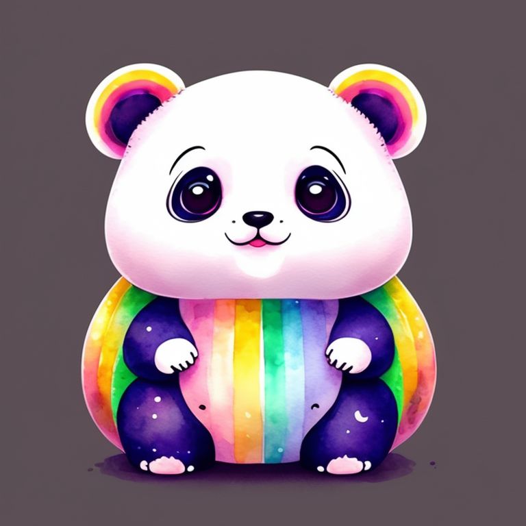 rainbow panda anime