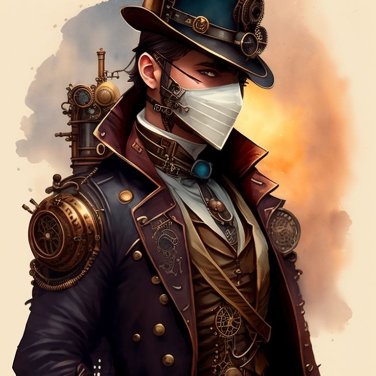 glass-baboon957: Steampunk hero in the dark, concept art in steampunk style