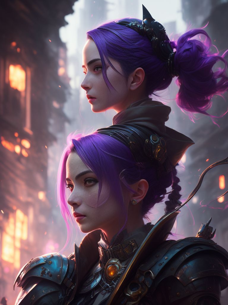 rosygnu530 Photo of Jinx from arcane, purple hair, league of legends