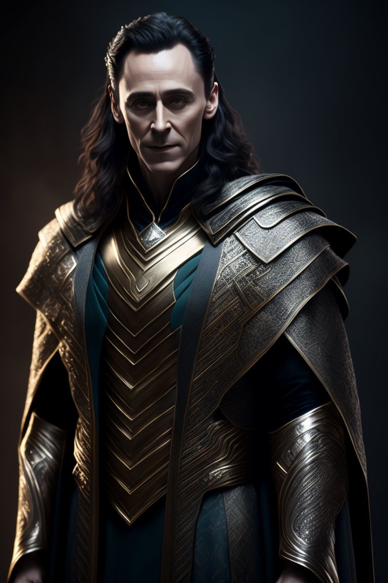 loki, Realistic, magician, Portrait, finely detailed mage's cloak, intricate design, Silver, silk, Cinematic lighting, straight, 8k, fullbody