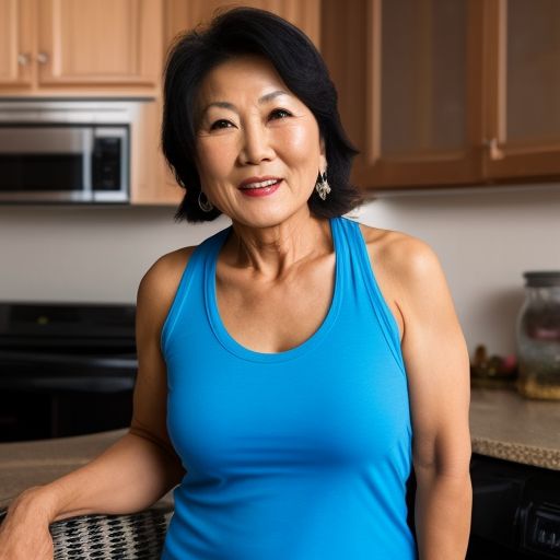 Watery Mule175 Attractive Mature Asian Female And Wearing A Tank Top