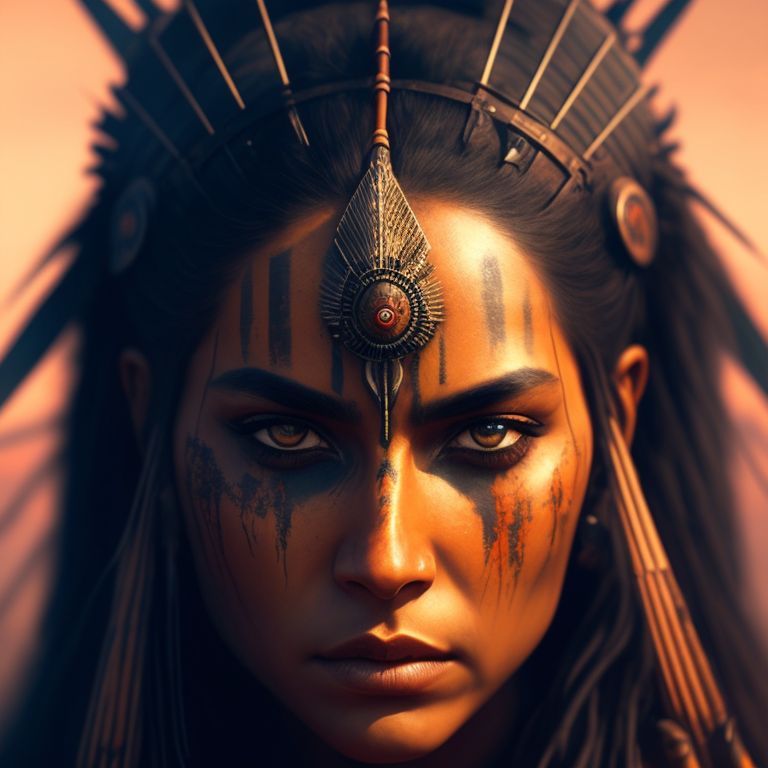 native american female war paint