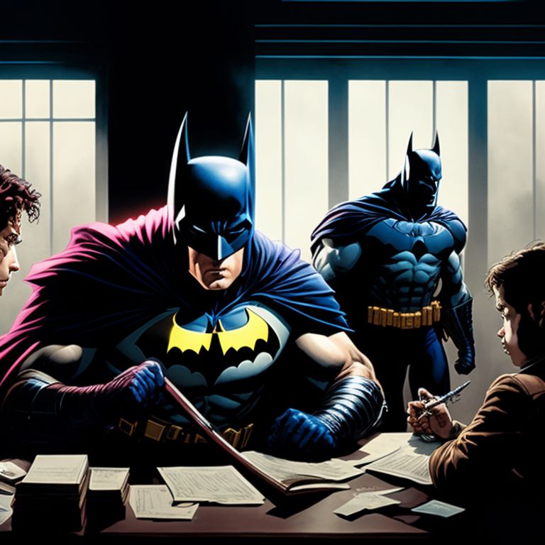 dark-chamois187: Batman slaying homework in a elementary classroom with the  help of a woman teacher.