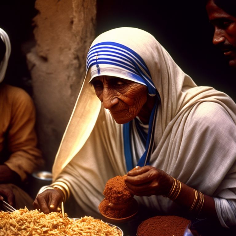 mother teresa helping the poor