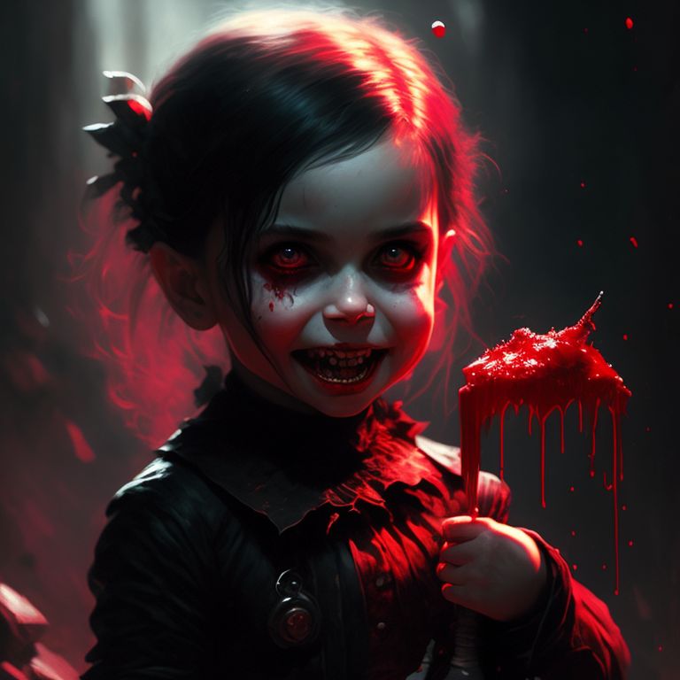 scary vampire girl