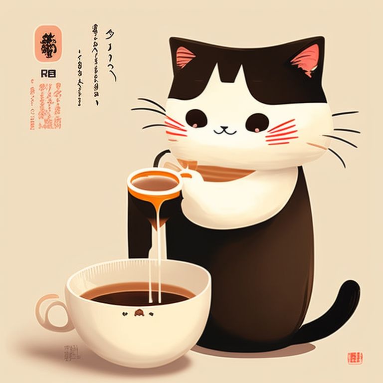 mustyhawk807 a cat drinking coffee