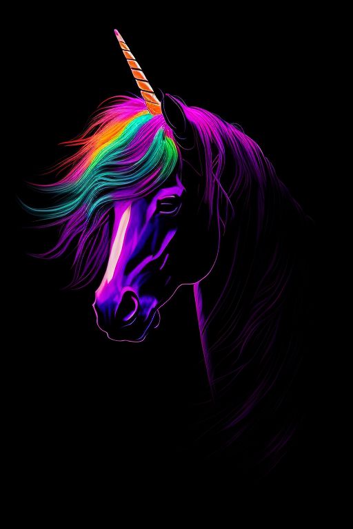 black rainbow unicorns