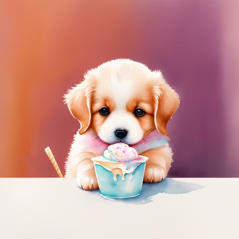 Cute dog eating ice hot sale cream