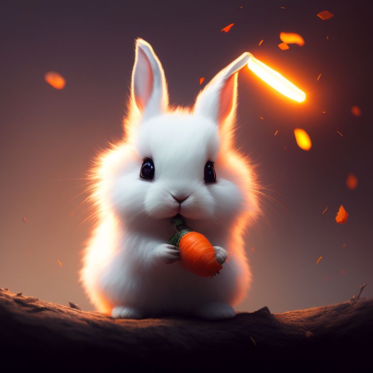 Cute rabbit best sale eating carrot