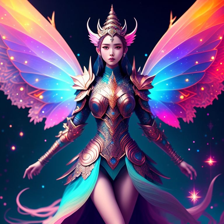 nimble-gnu175: Sci-fi fairy full body elemental armor beautiful ...