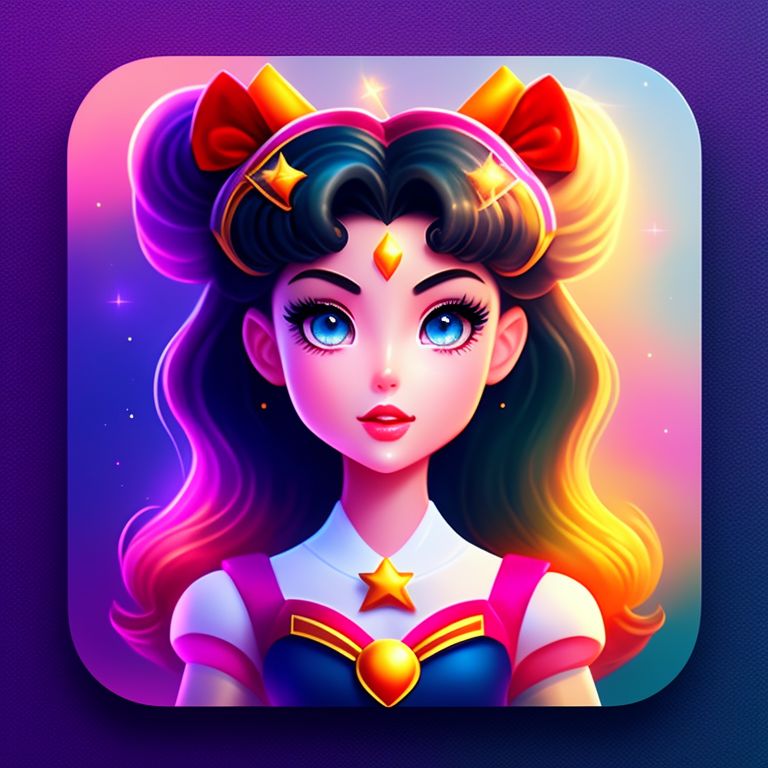 App icon, iOS app icon, Sailormoon, Dribbble, Behance, Artstation