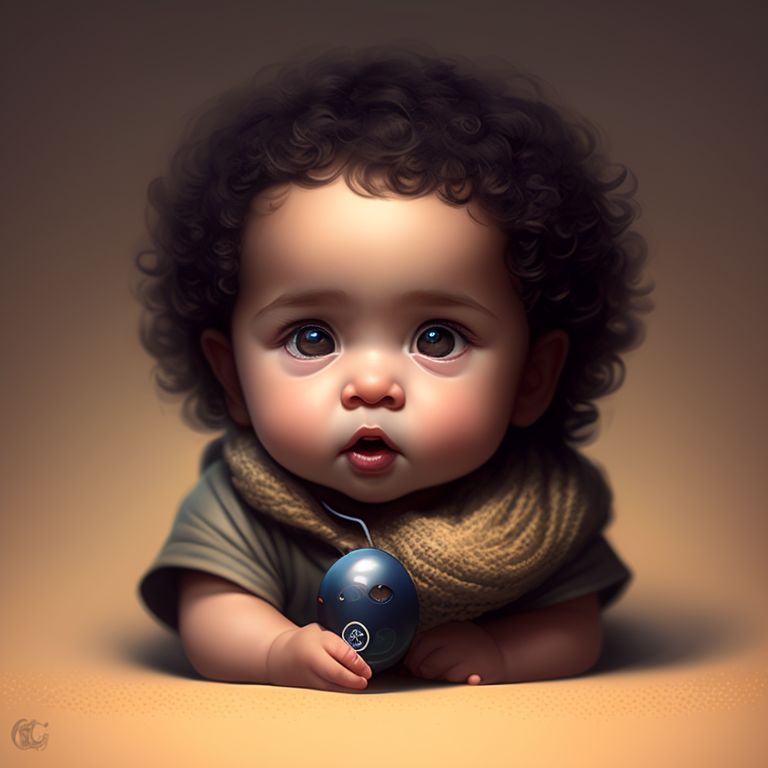 cute toddler boy with curly hair