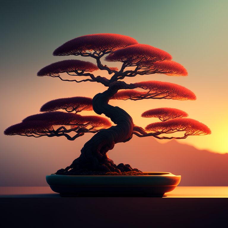 robinsonme: sunset bonsai