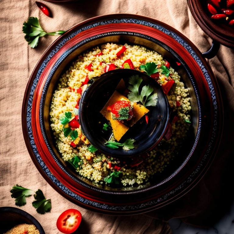 stillewillem Moroccan Couscous served in a traditional tagine cookware