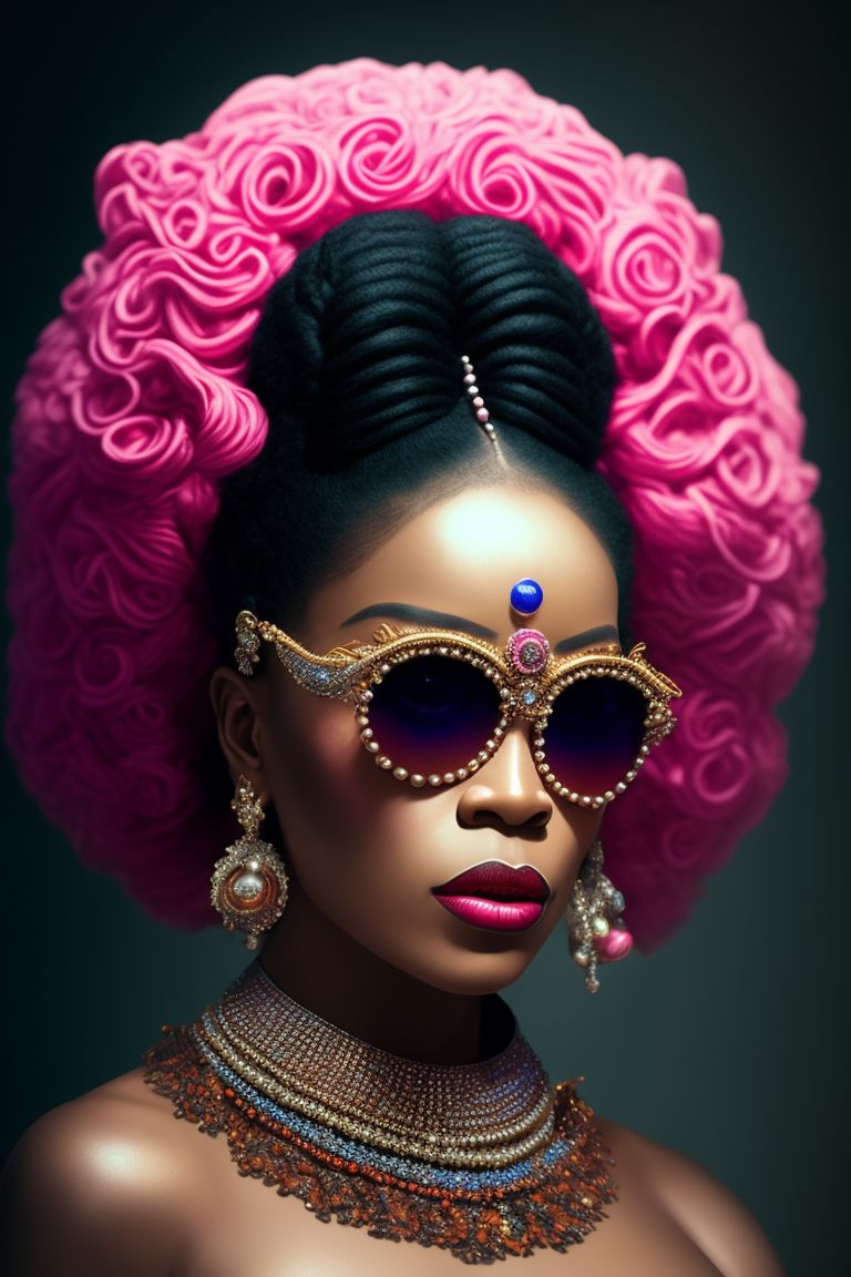 severe-kudu250: french rococo style, Toyin Lawani woman, wears funny ...