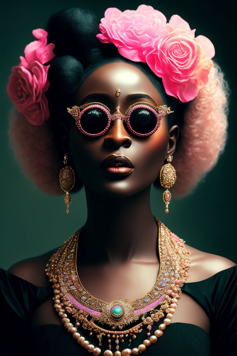 severe-kudu250: french rococo style, Ini Edo woman, wears funny rich ...
