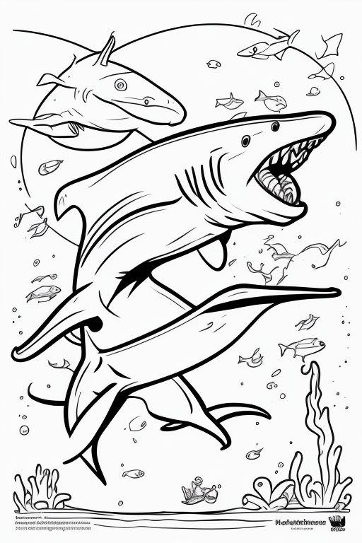 parched-slug792: hammerhead shark coloring page