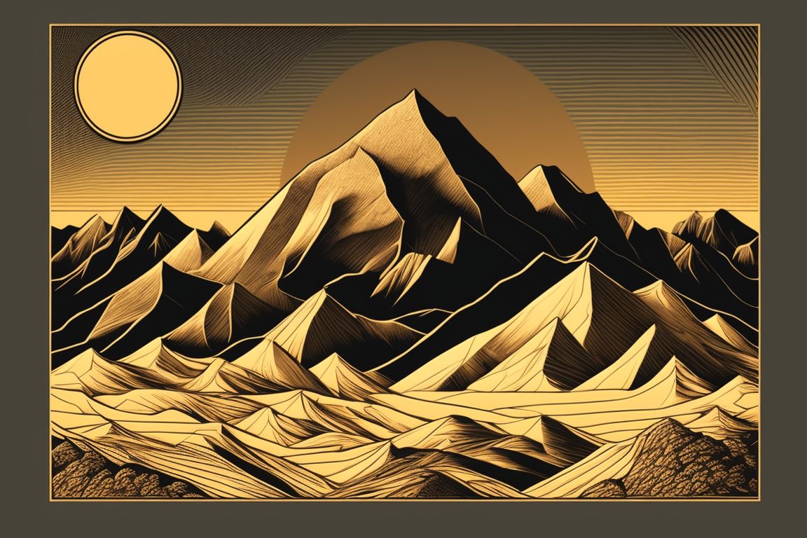 corybates: image of a mountain range at sunset