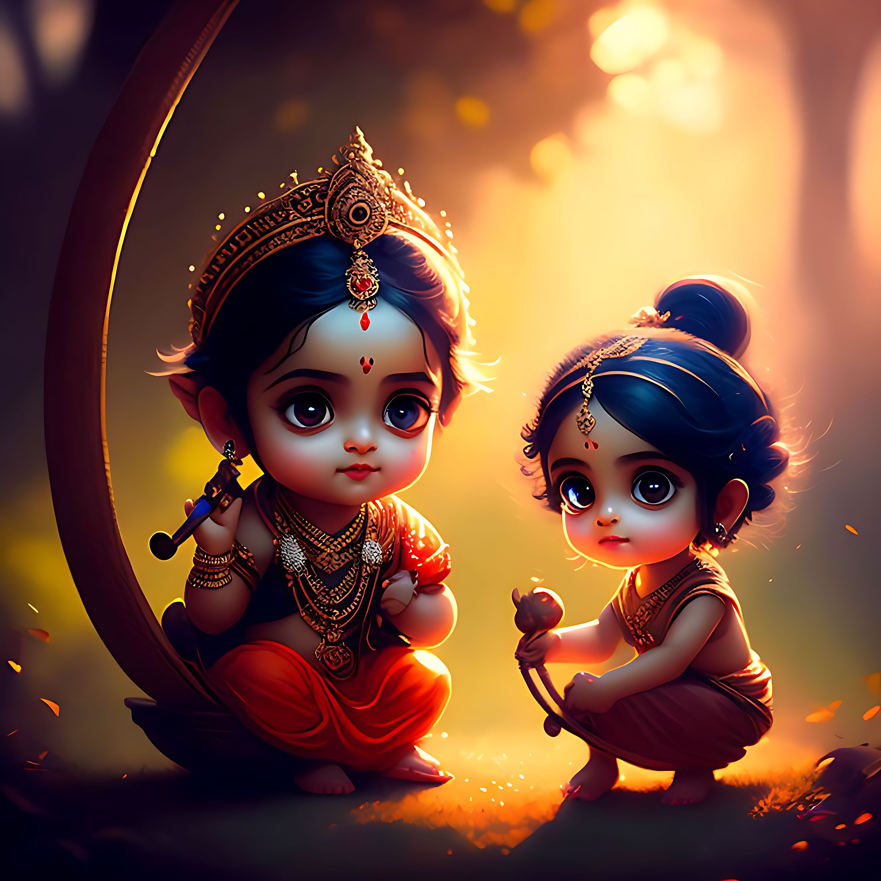 hastymarten394 Radha Krishna on swing