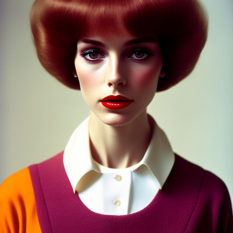 Simple girl, self portrait , Unusual, Fashion photography, 70s fashion