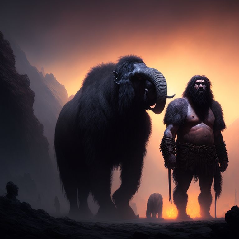 Max_Turbo: caveman and mammoth