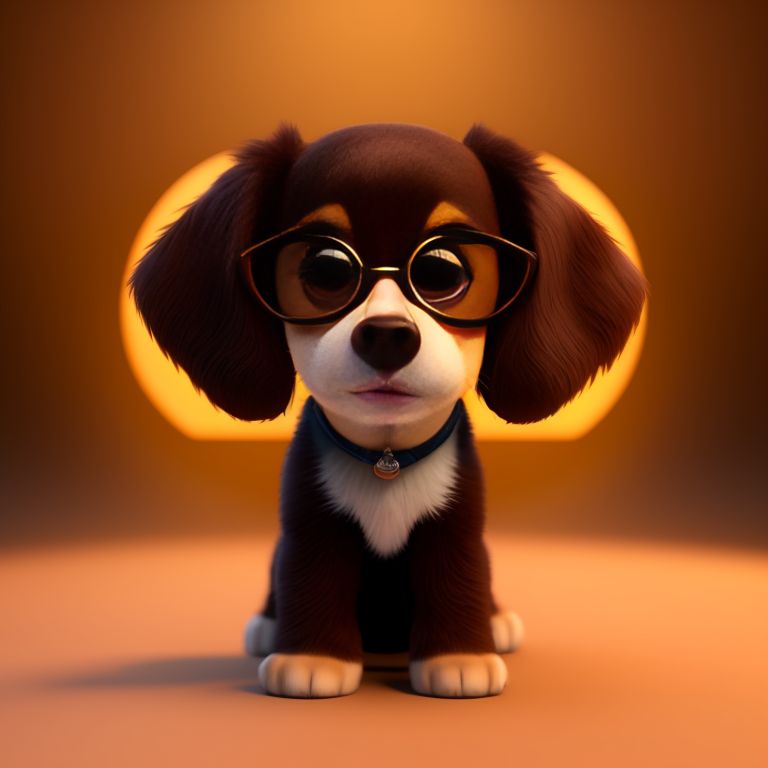 muddyswan247 cute brown dog with eye glasses smiling