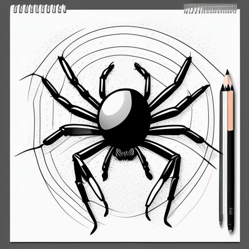 parched-slug792: precisely drawn illustration of spider, sharp fine ...