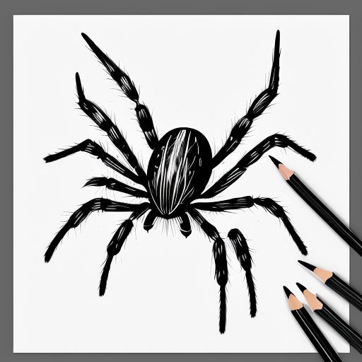 parched-slug792: precisely drawn illustration of spider, sharp fine ...