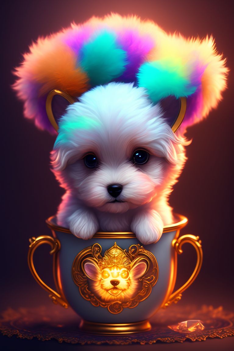 ripe-ant298: cute puppy with aries zodiac sign headress