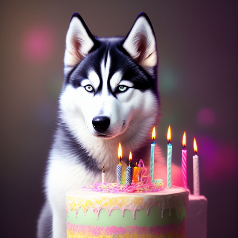 Husky birthday outlet cake