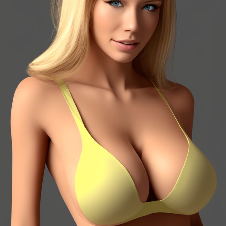 Sensorium Big Chest Skinny Woman Blonde Cleavage