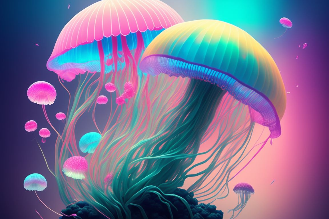 colorful jellyfish wallpaper hd