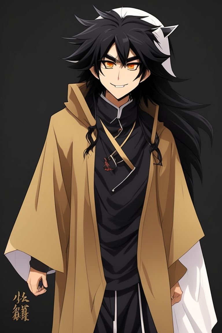 male kitsune black hair