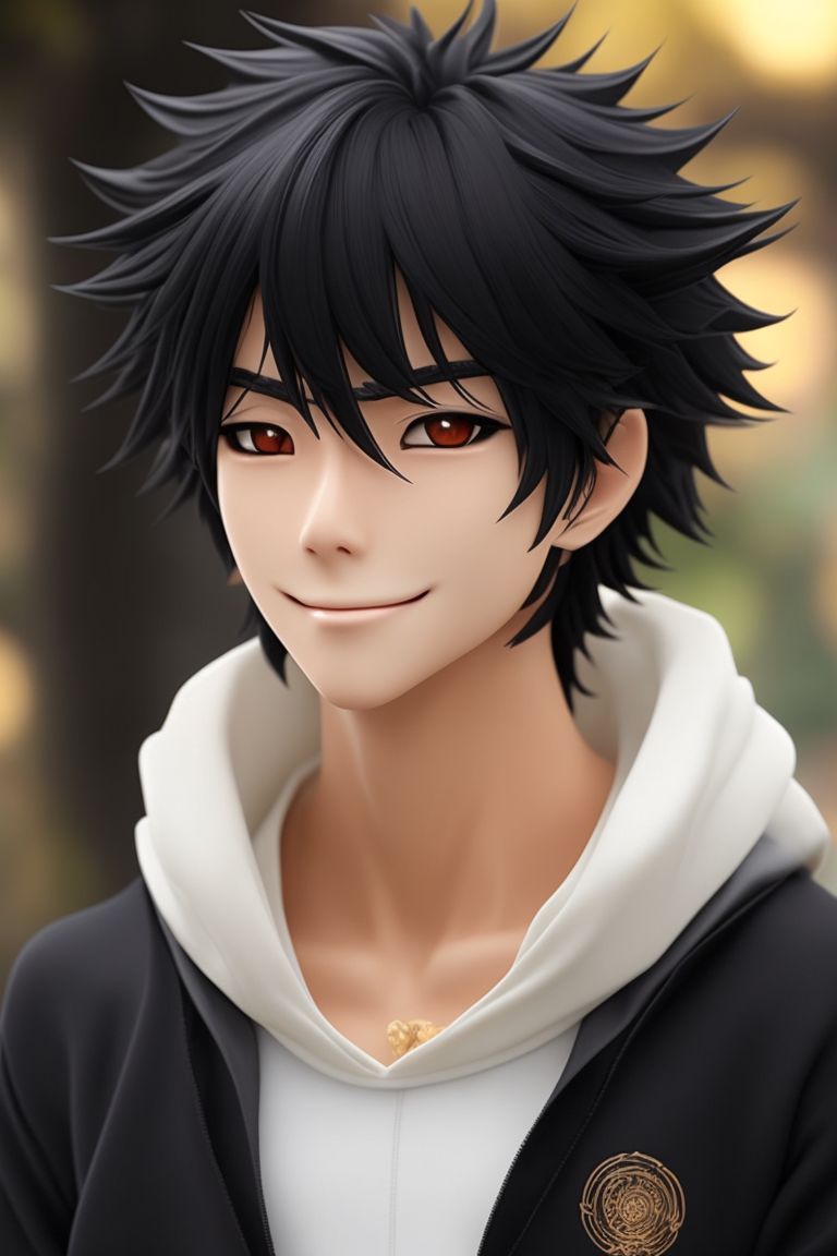 male kitsune black hair